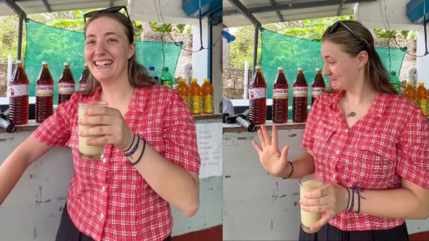 विदेशी महिला ने जिंदगी में पहली बार पिया मसाला सोडा, वीडियो में देखें एक घूंट पीते ही हुआ ये हाल