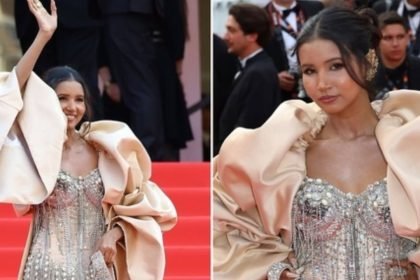 'ये कलर मम्मी का फेवरेट है'– नैन्सी त्यागी ने खुद सिलकर पहनी बेज ड्रेस, ग्लैमरस अंदाज से जीता कान्स का रेड कार्पेट; देखें तस्वीरें