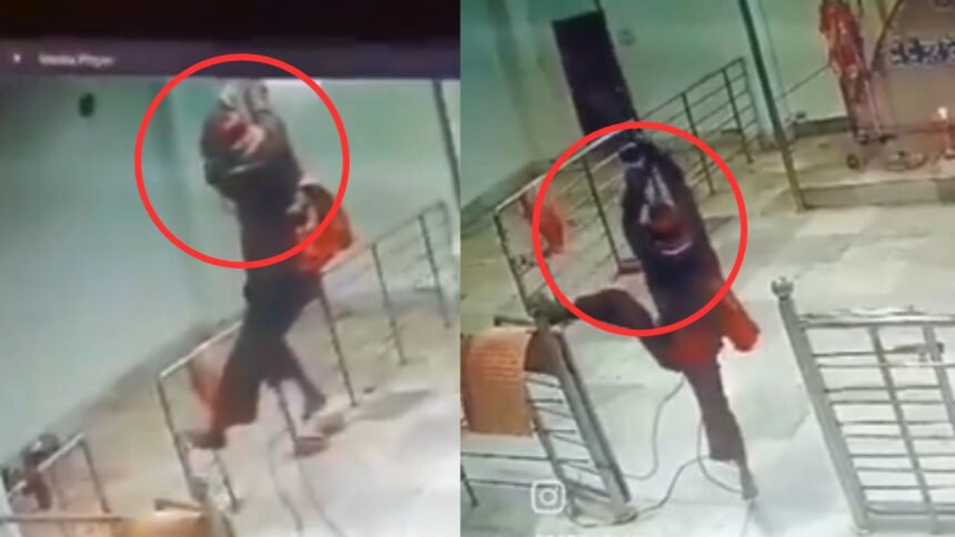 धूम 2 के अंदाज में मंदिर में चोरी को दिया अंजाम, वीडियो में देखें रामू कैसे बना ऋतिक रोशन?