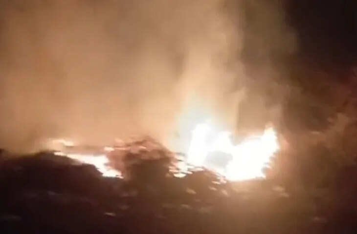 अजमेर के नसीराबाद में मिलिट्री एरिया में भीषण आग, इलाके में मचा हड़कंप