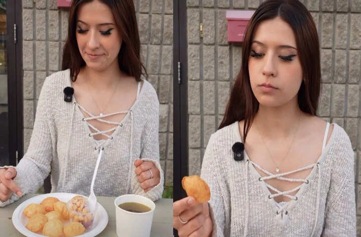 सोशल मीडिया पर वायरल: विदेशी लड़की का पानीपुरी पर अनोखा रिएक्शन