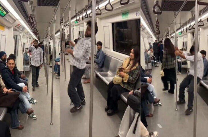 मेट्रो में लड़के की शरारत, उछलते-कूदते वीडियो बनाते देख महिला को करना पड़ा उठना, वीडियो देख अआप भी रह जाएंगे दंग 